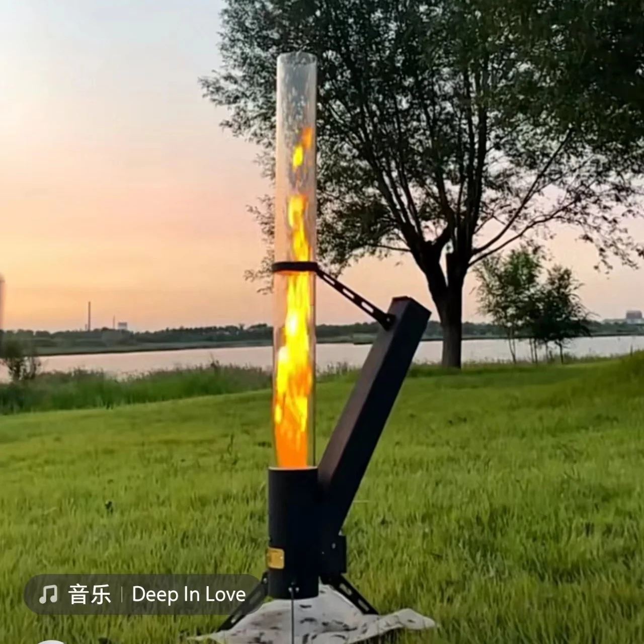 Pellet Torch Fire Tube Rocket Stove with Glass Tube