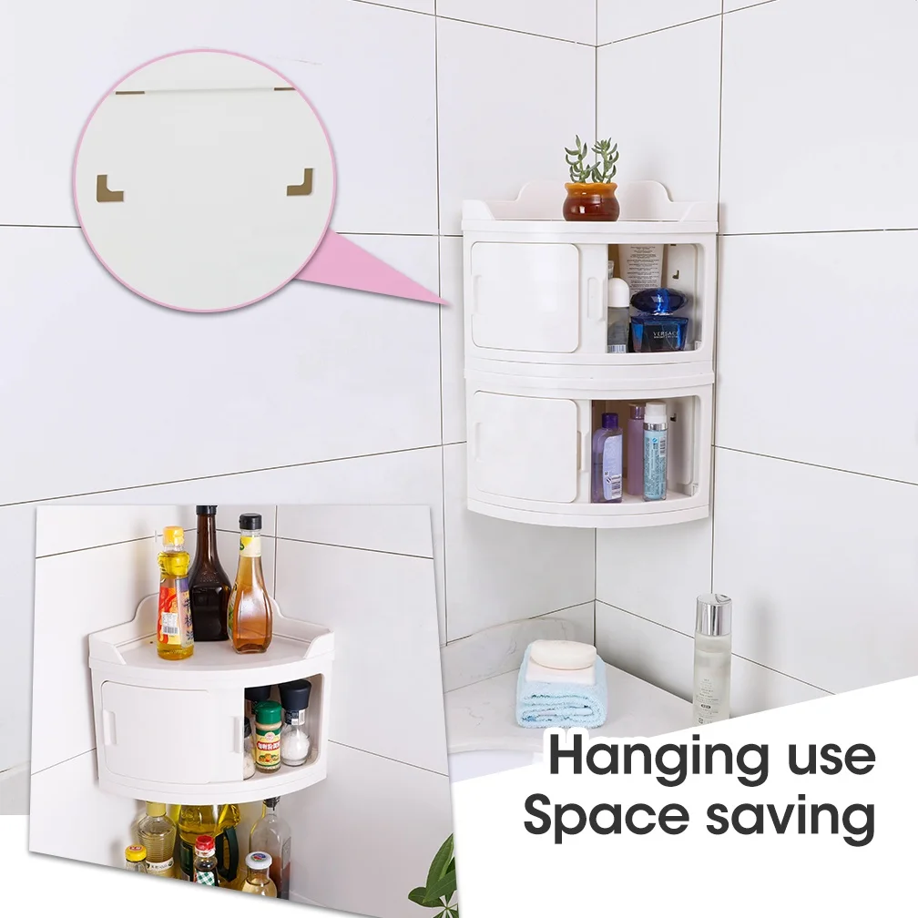 Baoyouni Plastic Stackable Storage Box Triangular Corner Organizer Bins