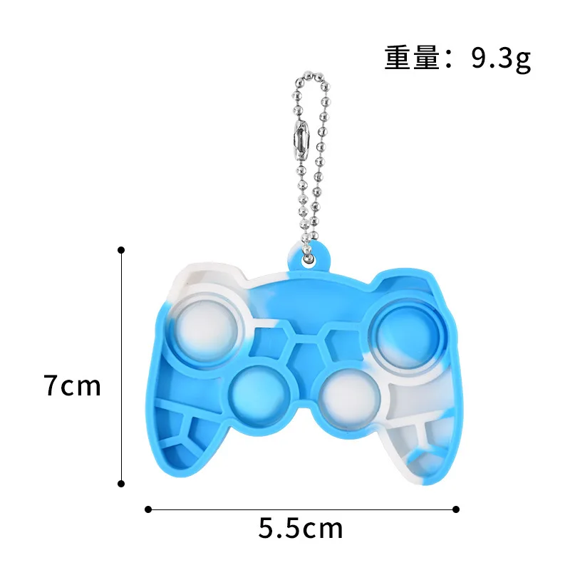 Mini Popit Fidget Toy Push Game Controller Pop It Key Chain Silicone