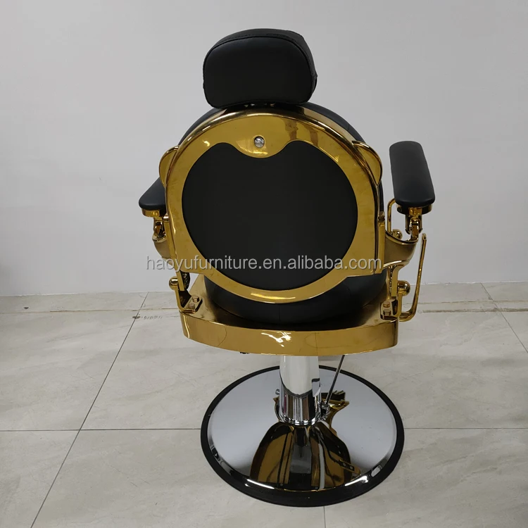 Second Hand Golden Barber Chair For Sale Hair Salon Equipment Barber