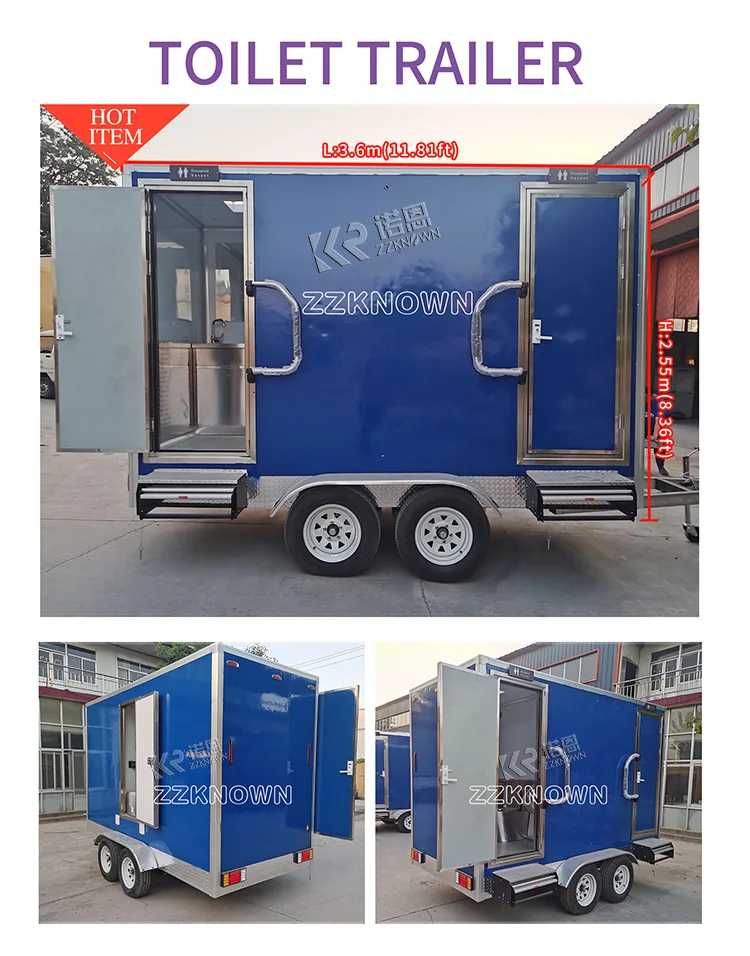 Luxury Mobile Toilet Trailer Room Portable Bathroom Unit Shower And ...