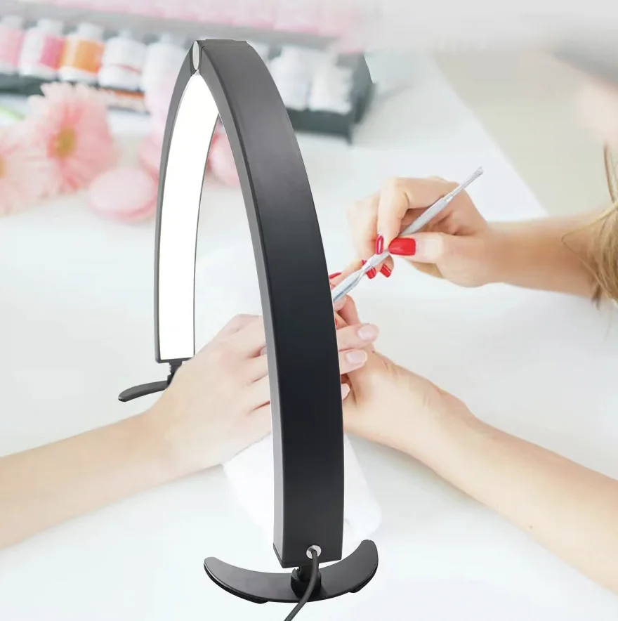 New Nail Table Lamp Led Half Moon Retractable Height Beauty Lights For Nail Salon Fill Light