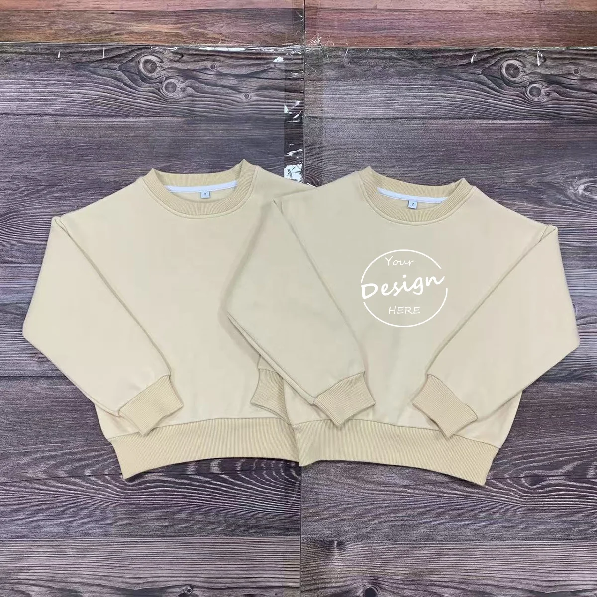 JL826C Baby Thick Sweater Long Sleeve Embroidery Clothing Sweatsuits Men Crewneck Sweatshirt