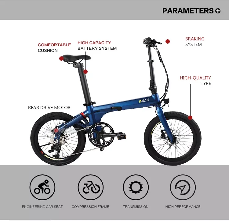 Aimos/ Eole Carbon Fibre 36v 250w Foldable Electric Bike 20