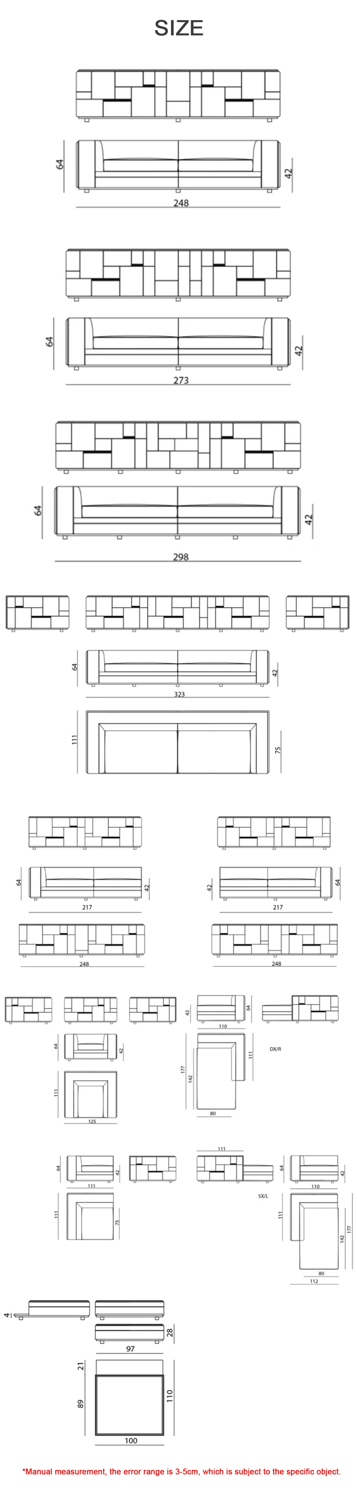 Modern Home Living Room Sofa Set Furniture White Linen Feather Cream