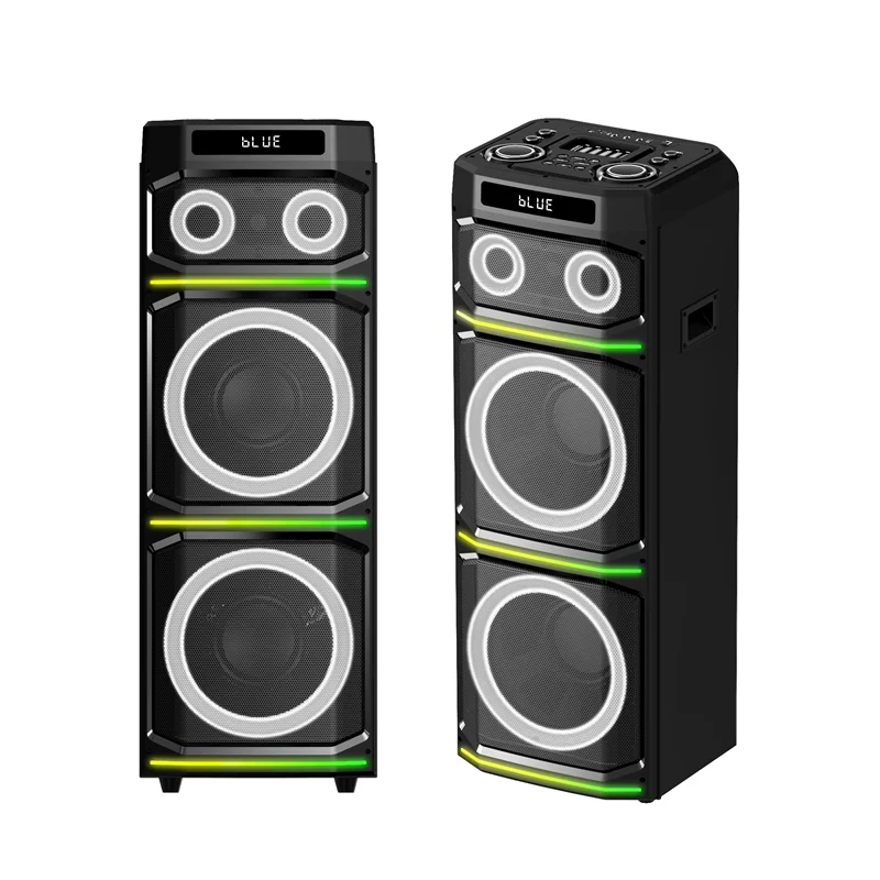 Diamond 2025 New Style Dual 12'' Subwoofer 2CH Professional Active Stage  Audio Speakers 300W Big Stage Home DJ Party Speakers