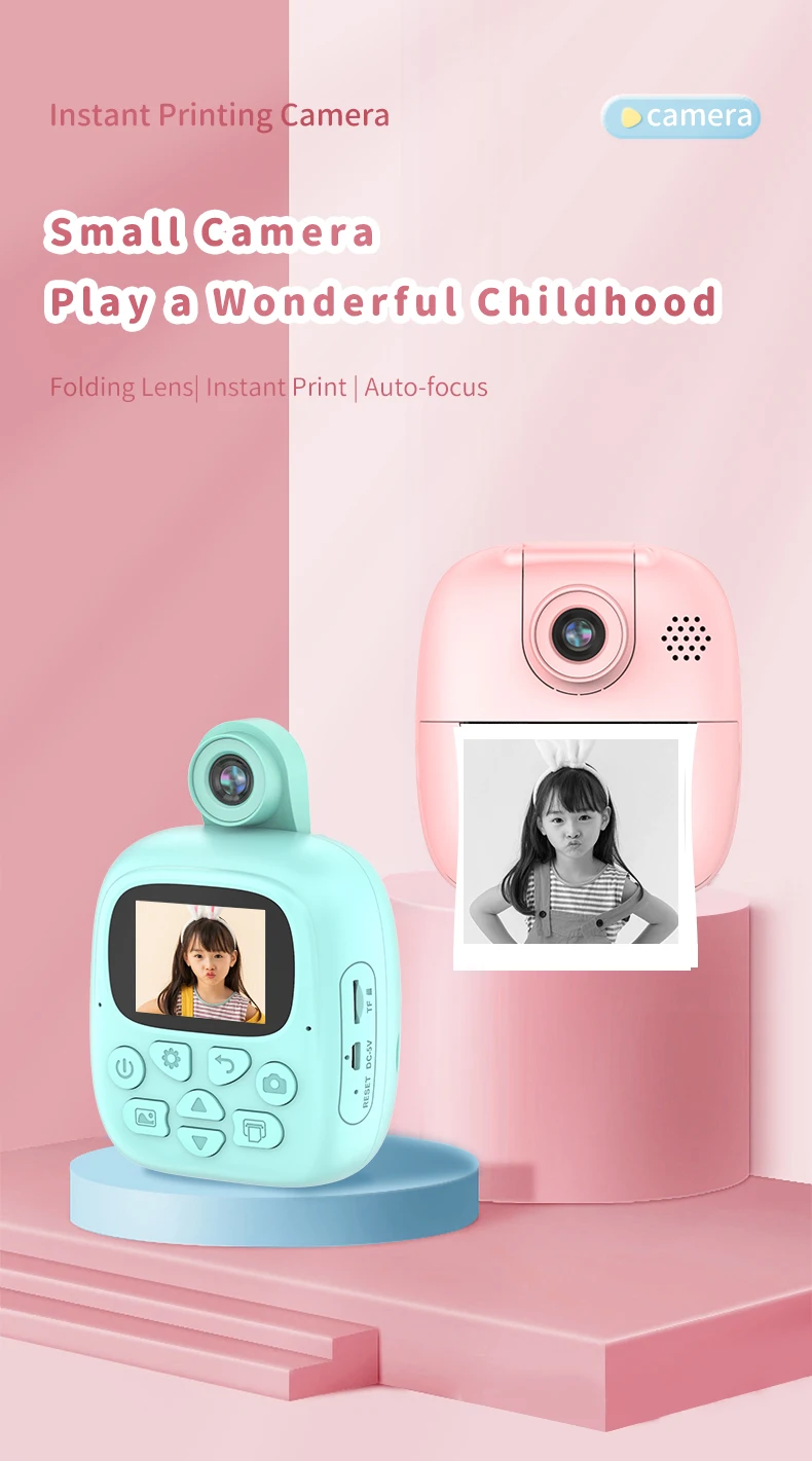 lovely style 2.0 inch Instant camera for kids use