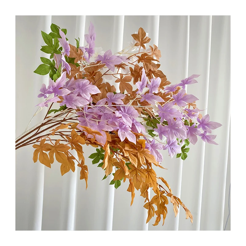 Factory Direct Supply Cheap Price Colorful Maple Leaves Artificial Tree