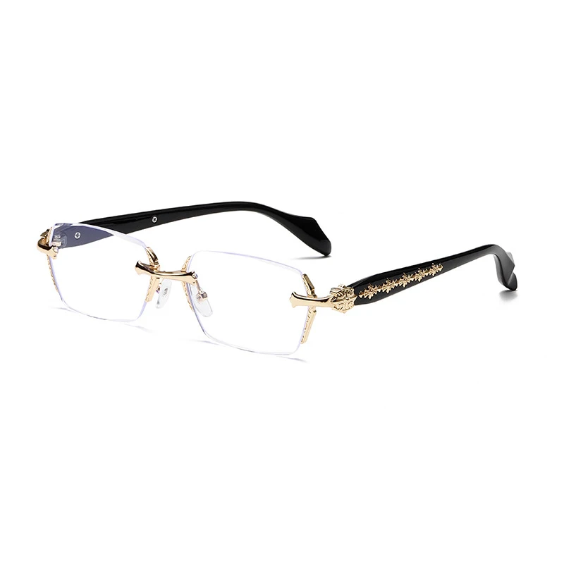 KL8013 1pc Rimless Squared Frame Blue Light Blocking Presbyopia Restoring Ancient Unisex aperçu 5