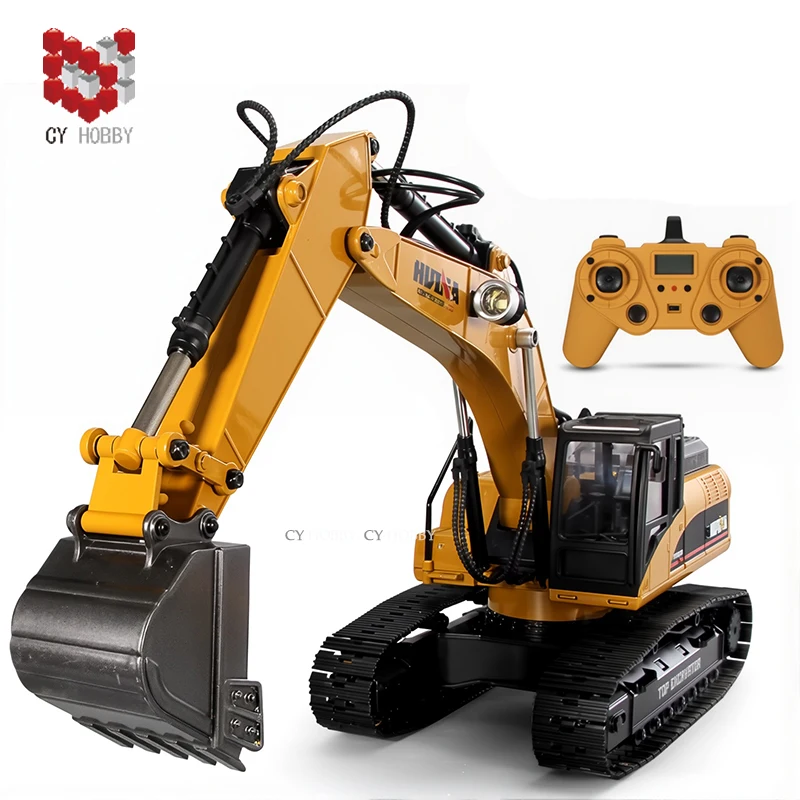 HUINA 1580 Excavator - Durable 1:14 RC Full Metal Model