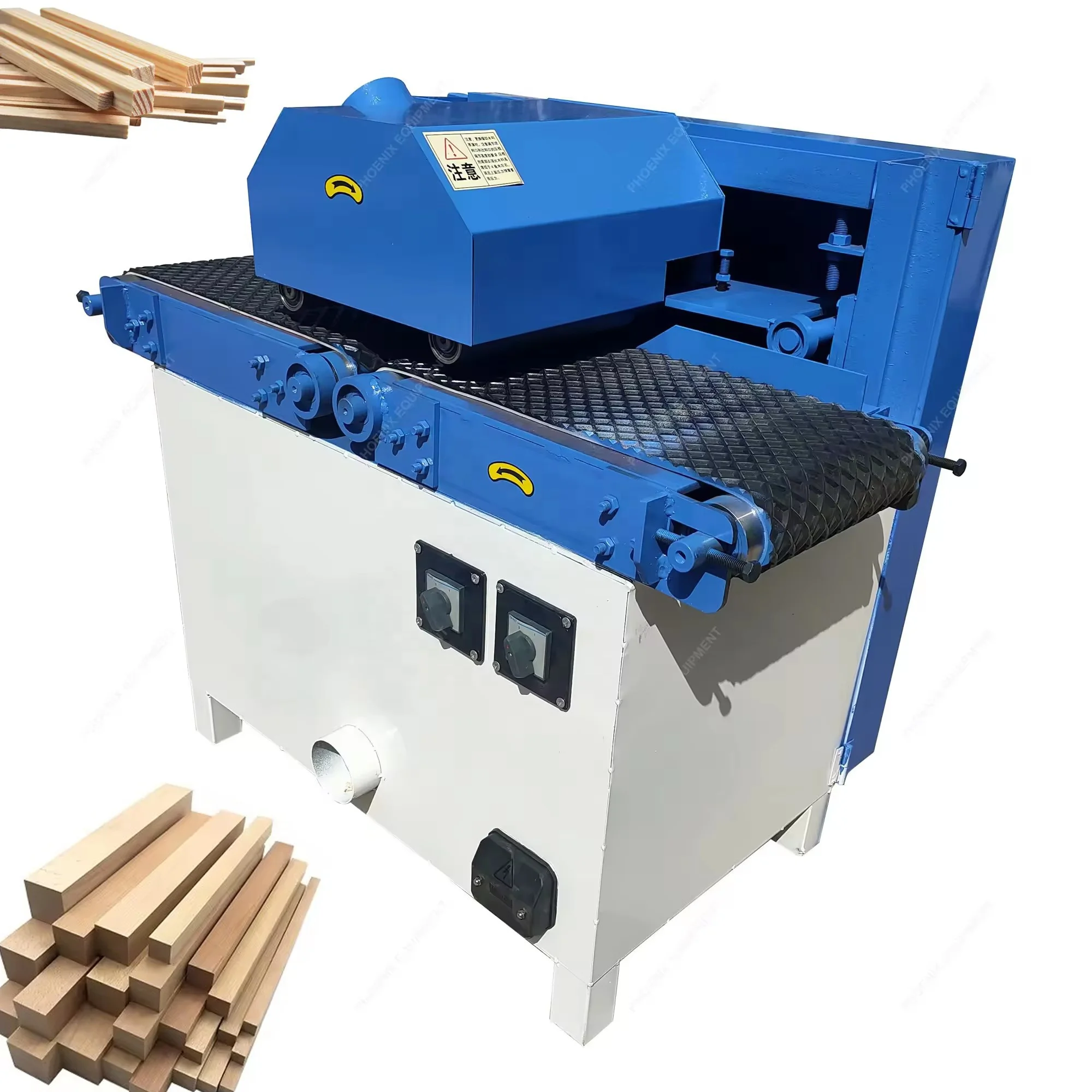Multi Blade Rip Saw Machine Horizontal Circular Saw Machine With Multiple Blades Industrial Wood Cutting
