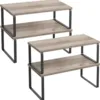 Bureau gris avec pieds noirs