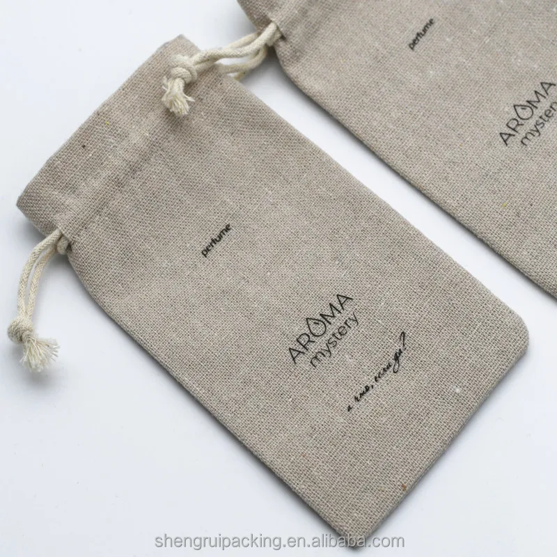 Linen Bag Cotton Drawstring Bag Jewelry Storage Pouch Bags Small Beige ...