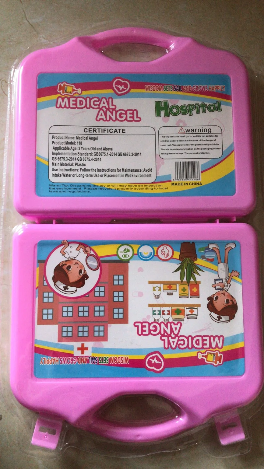 Настраиваемый детский игровой домик, пластиковые игрушки, набор докторов, детские игрушки, коробка для имитации лекарств, докторские игрушки, инъекции стетоскопа
