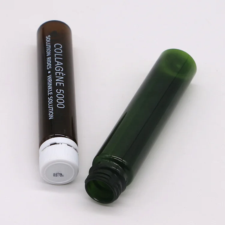 15ml 20ml 25ml Mini Shots Energy Drink Bottle Custom Label White Color PET Tubes Mini Tubs Bottles