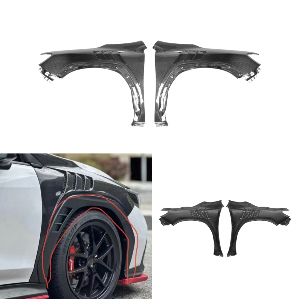 New Nigaiah Real Carbon Fiber Front Side Bumper Fender Trims For Impreza WRX / Vbh 12TH Gen Includes