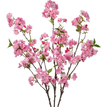 Artificial Tall Cherry Blossom Branches Silk Flower for Home Wall Wedding Party Courtyard Table Vase Centrepiece Decoration
