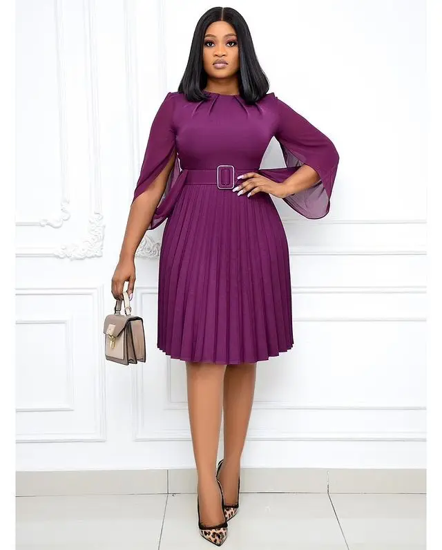 African Women's Solid Color High Quality Beautiful Causal Office ...