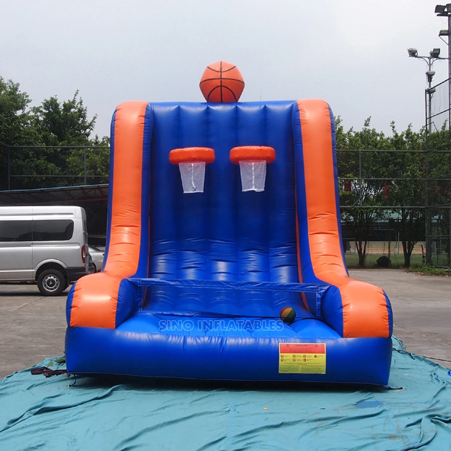 Custom made sport game inflatable double basketball shooting for kids N adults