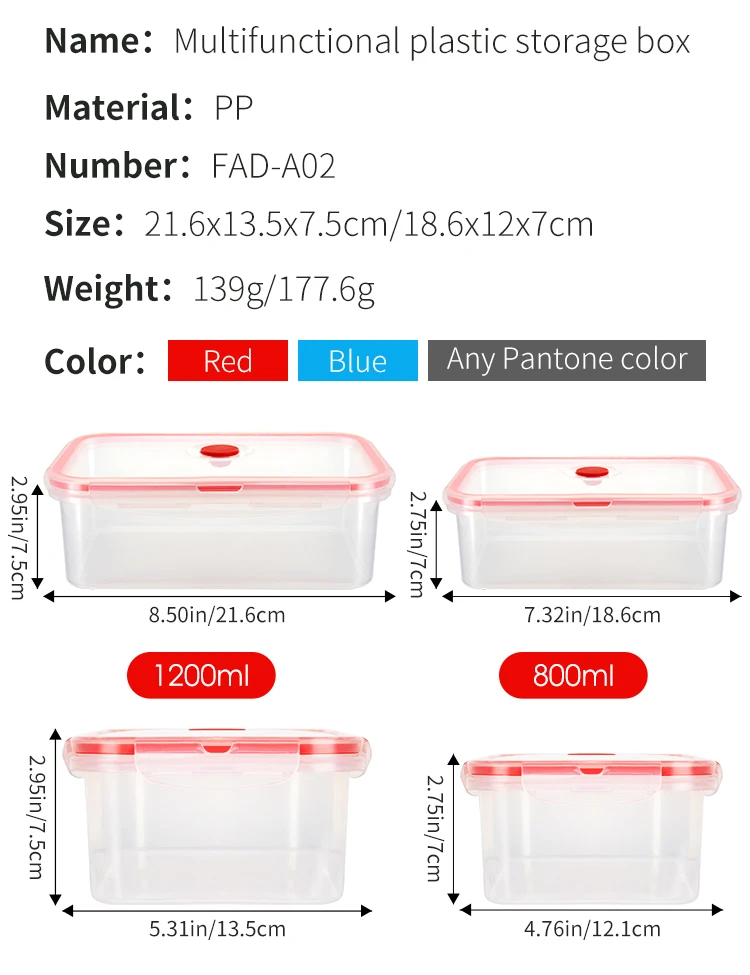 Oem Factory Supply Food Grade Kitchen Pp Plastic Lunch Box Biodegradable Food Storage Box Buy