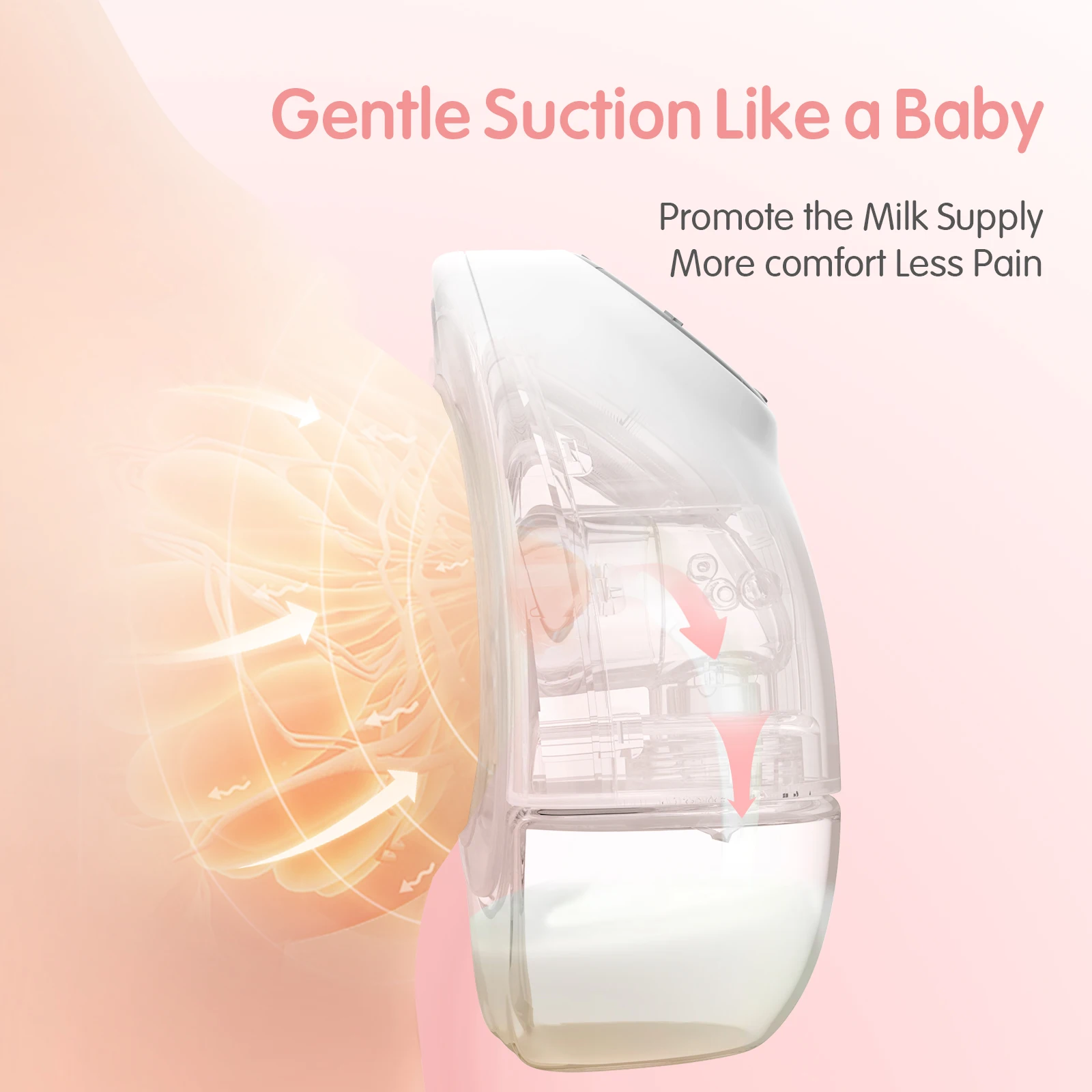 HORIGEN Customizable Cheapest Wireless Slim Integrated Electronic Wearable Hand-free Electric Breast Pump with Silent Motor