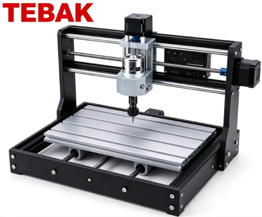 TEBAK 3-Axis PCB Drilling Mini Woodworking 3018 CNC Wood Router Engraving Machine for DIY Wood PVC Plastic Board Cutting Machine