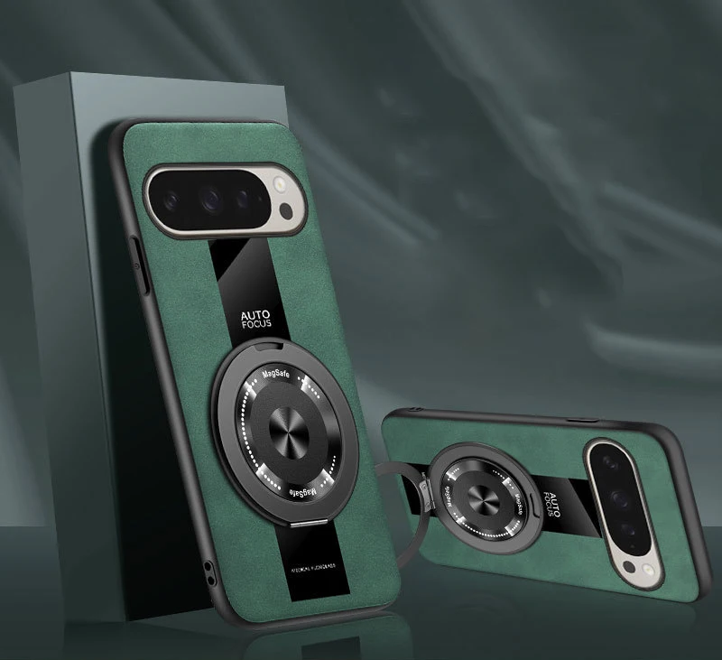 For Google Pixel 10 Pro XL Mobile Phone Case PU Leather Rotating Bracket Anti-Drop Creative Phone Cover for Google 10 9 8 7 9A