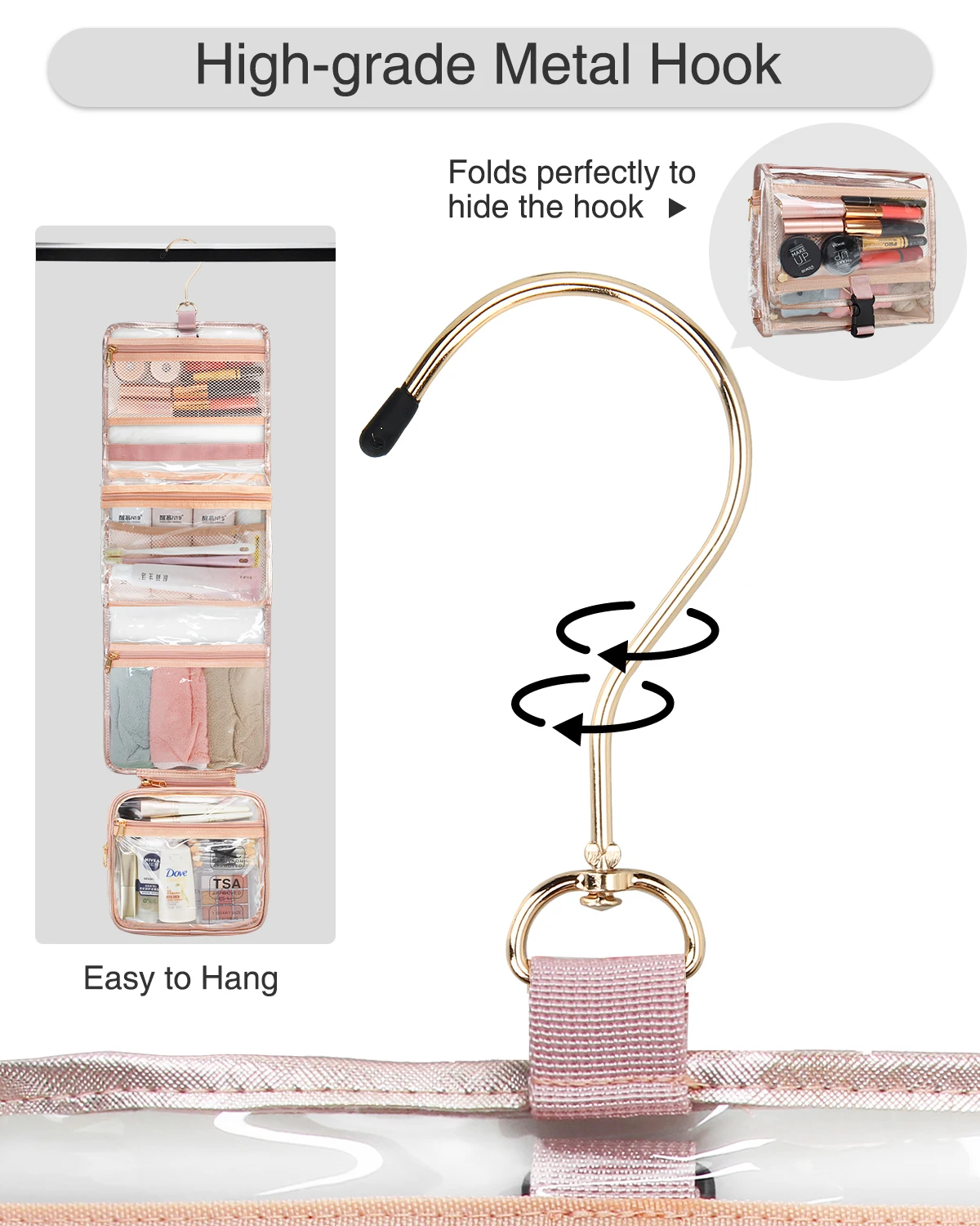 ReIaveI Wholesale PVC Makeup Bags Waterproof Organizers Storage Washing Travel Hanging Toilet Bags Cosmetic Bags