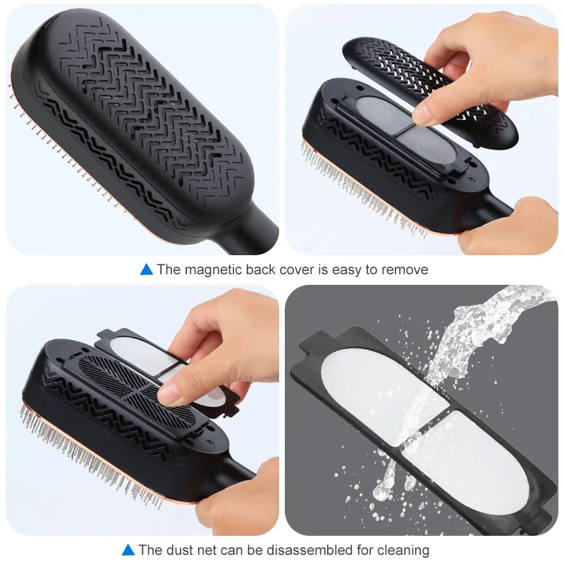 2021 New Technology Ice Therapy Flat Iron Brush No Heat Cool Wind Comb Wet And Dry Ice Dual Hair Straightener Brush