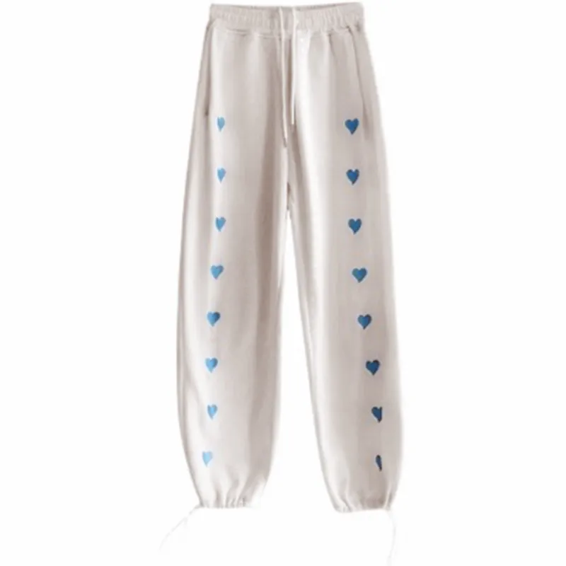 M-2XL Spring/Summer New Drawstring Sports Casual Pants Love Women's Leggings
