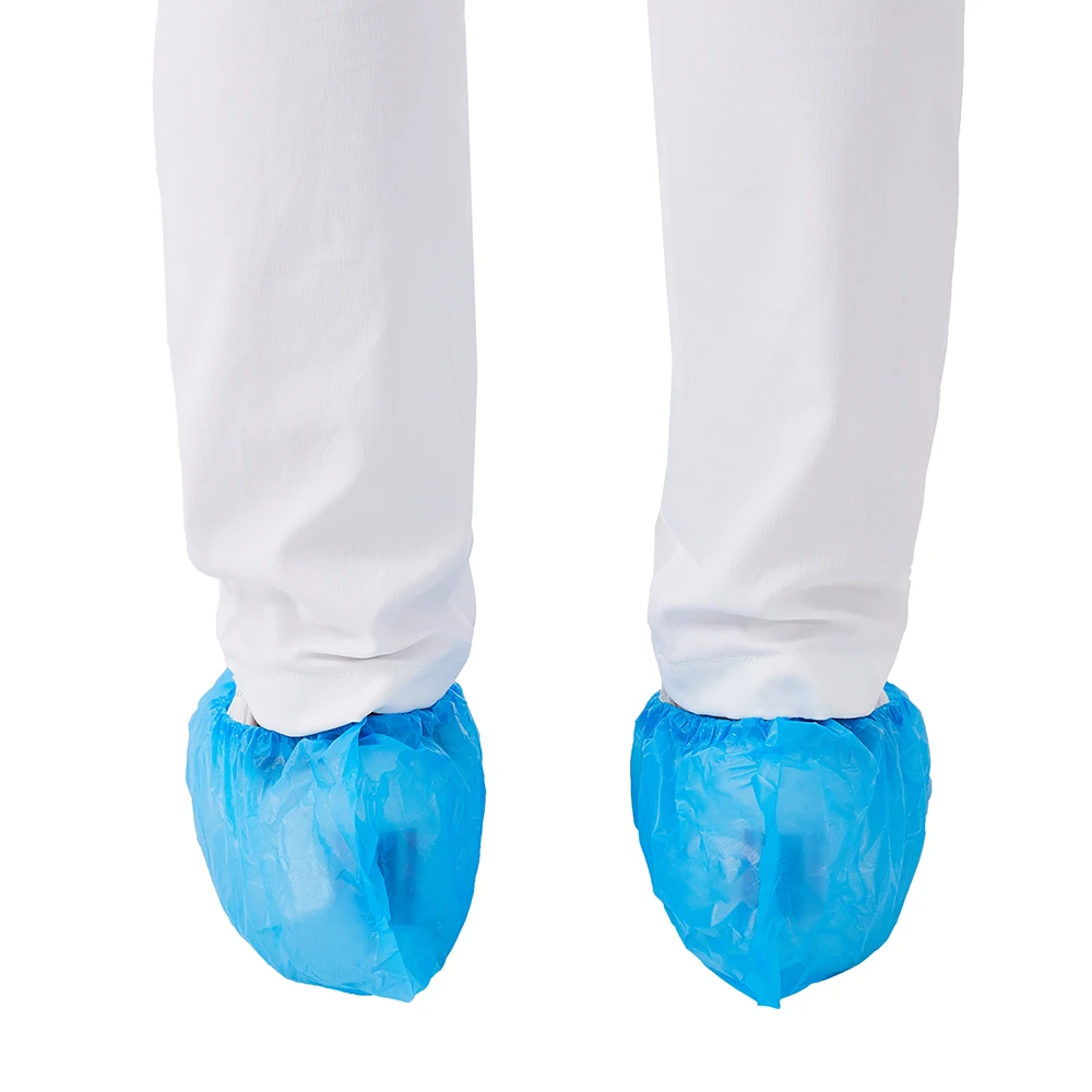 shoe covers disposable overshoes Machine Made Disposable fabric CPE Plastic Shoe Cover automatic shoe cover