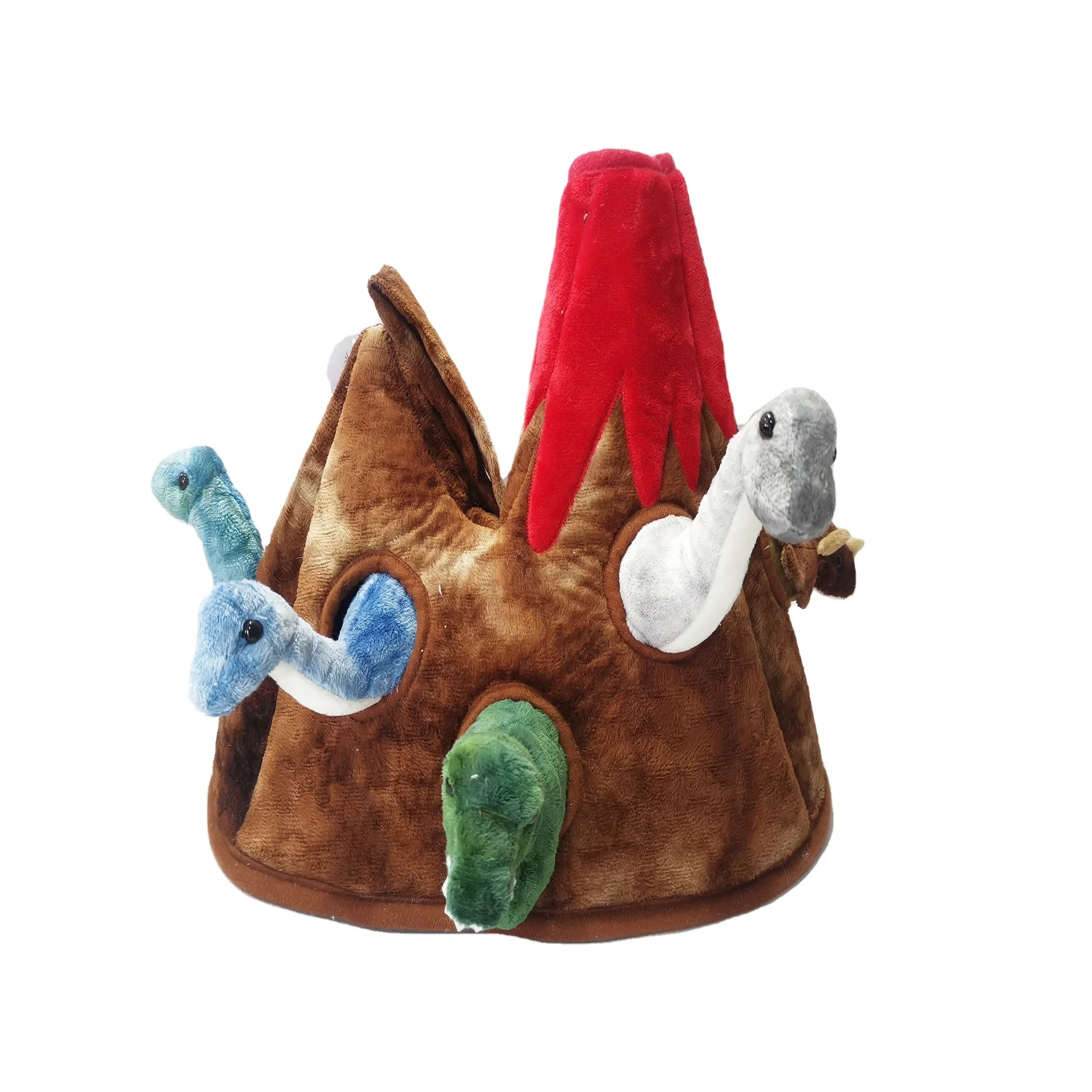 plush dinosaur volcano
