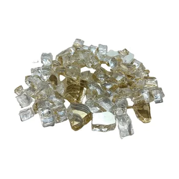 Good Quality 1/2" Fire Pit Glass Rocks 10mm Toughened Glass Used In Fire Place Garden