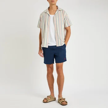 Wholesale Customized 100% Pure Cotton Men's Golf Work Shirt Summer Casual Loose Fit Short Sleeved and Relaxed Style Shirt