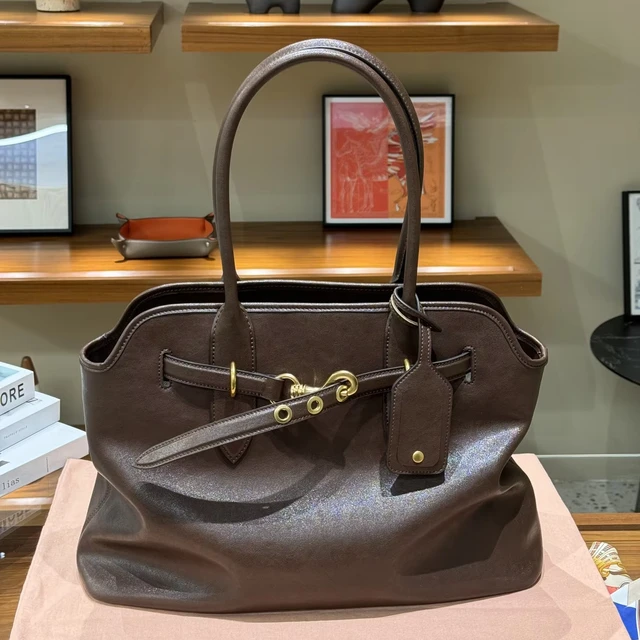 Polen Cyme Bag-Women's Genuine Leather Tote, Pole Paris Designer Handbag,Cowhide Portable Shopping Bag,Capacity Fashion Purse