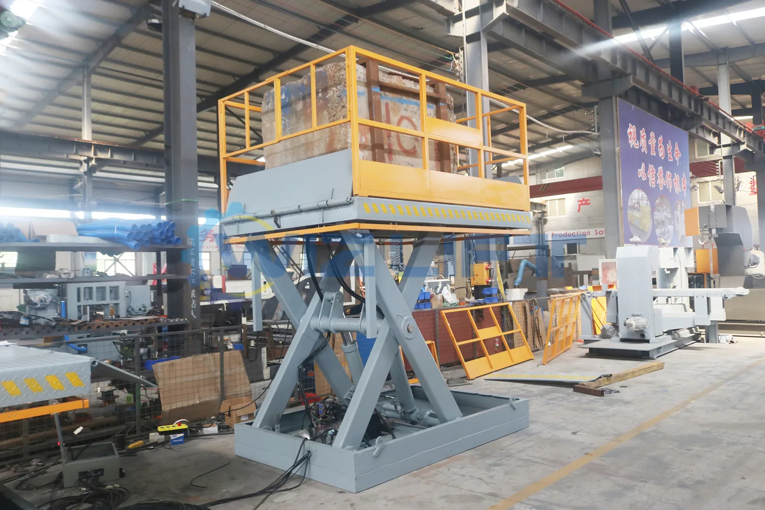 Customized Cargo Pallet Stationary Scissor Hydraulic Unloading System ...