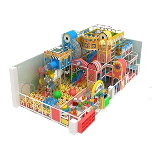 Kids Games Theme Park Children Indoor Children Play Ground Playground Equipment with Big Slides for Sale