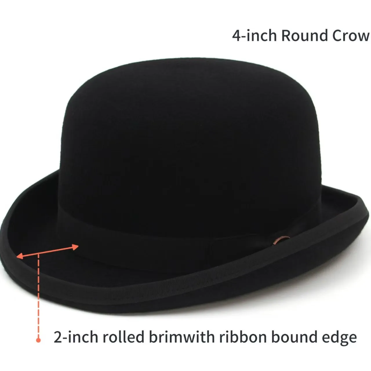 New Luxury Western Dome Jazz Hat Unisex Wool Cowgirl Cowboy Fedora Felt Hat for Men Women Travel Parties Fishing Sports Business