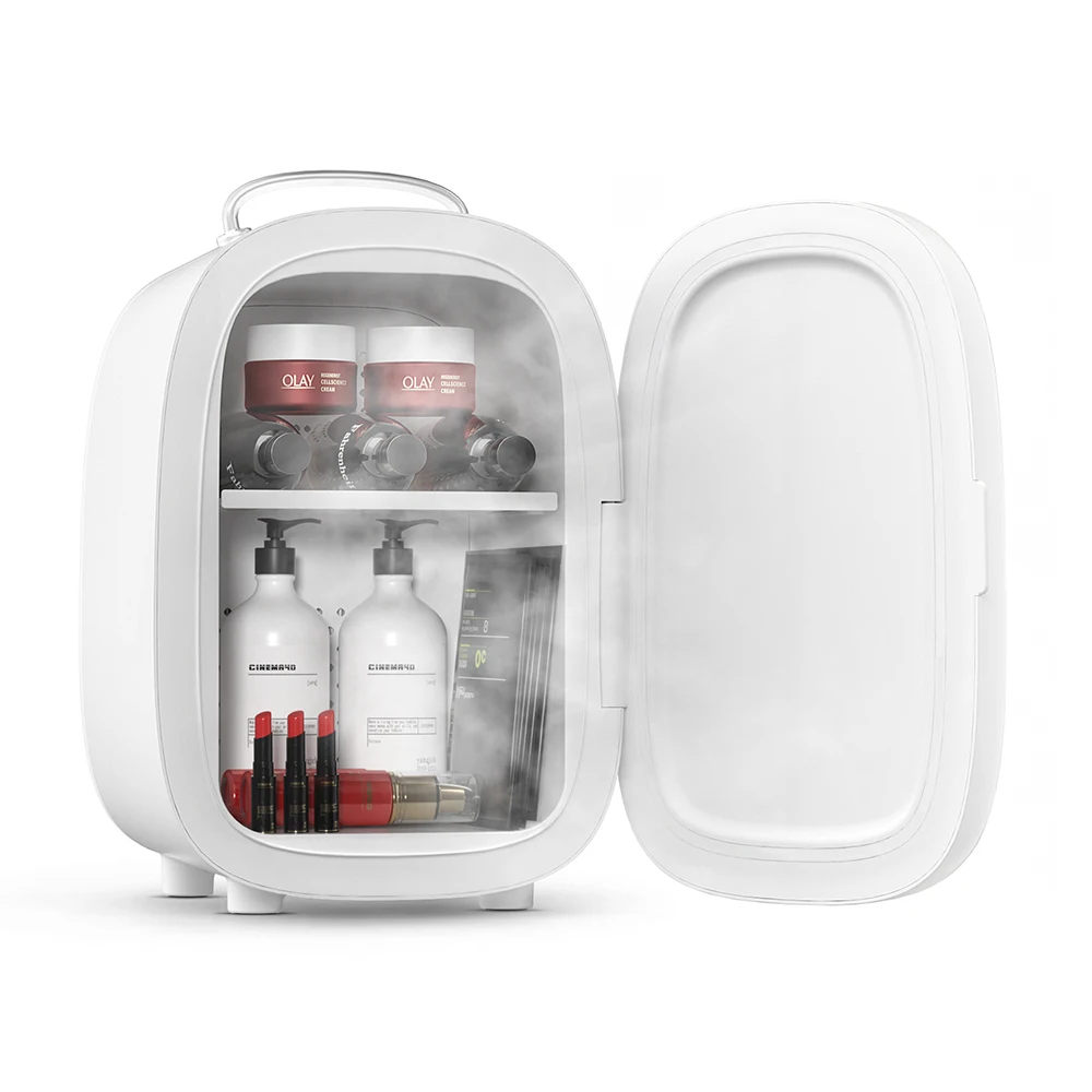 KEMIN Mini Make up Fridge Cooler 6 Liter Beauty Mini Fridge for Girls Bedroom Makeup Skincare Perfume for Home Use