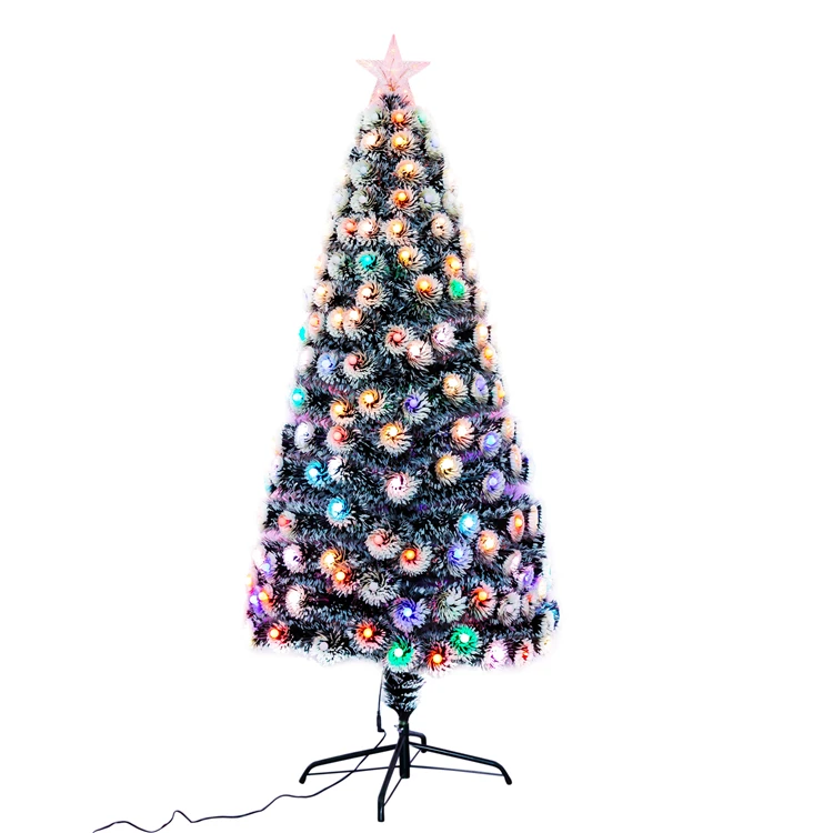 Good style snow leaves with multicolor ball multicolor LED christmas tree
