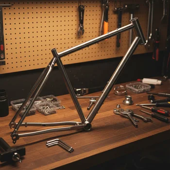 Functional Titanium Gravel Bicycle Frame Parts 3D printed yoke