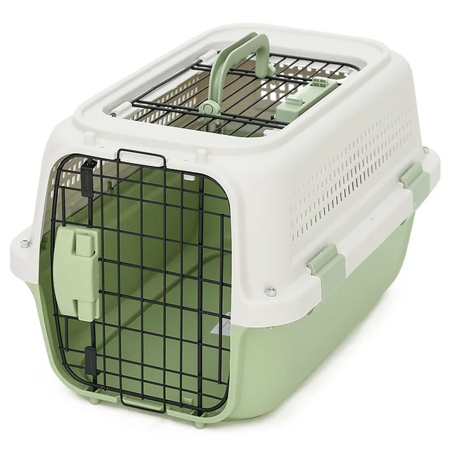 Portable Solid Pattern Plastic Cat Cage Cats Going Air Case Pet Case Supplies Car Cat Bag Shipping Suitcase Breathable Backpacks