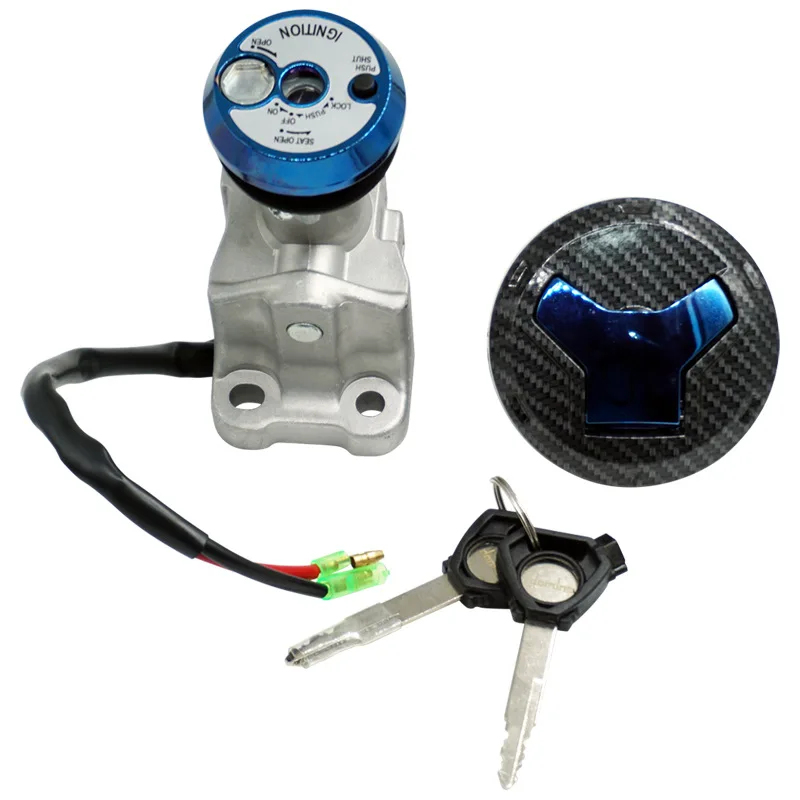 1 Set Ignition Switch Fuel Gas Cap Lock Fit Kawasaki KLX250/250S