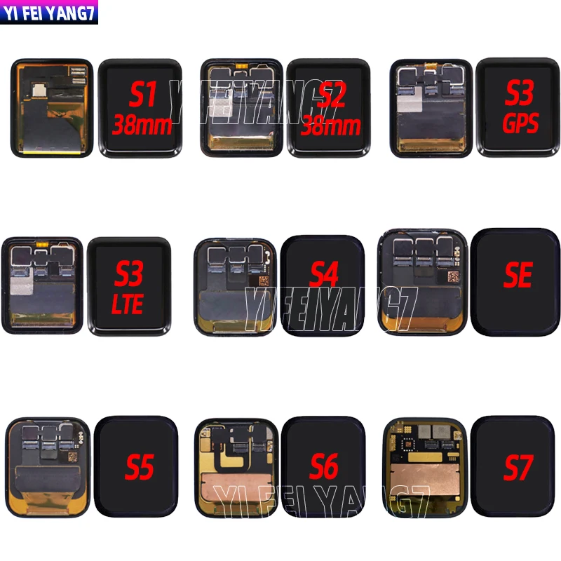 Оригинальный для Apple Watch Series 8 7 6 5 4 3 2 1 ЖК-Дисплей Смарт-часы s1 s2 s3 s4 s5 s6 s7 s8 se ЖК-экран