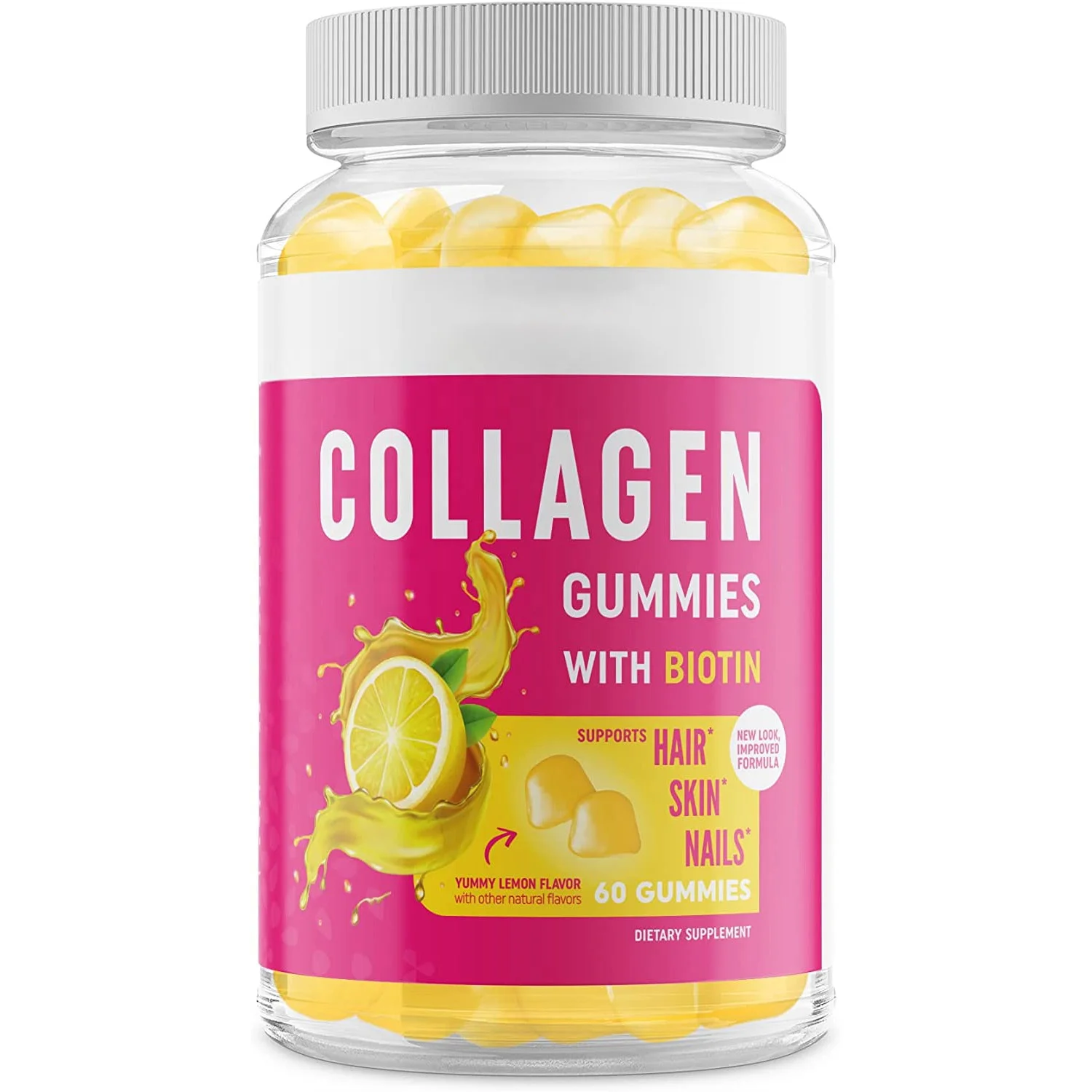 Oem Private Label Collagen Gummies With Biotin Keratin For Hair Skin