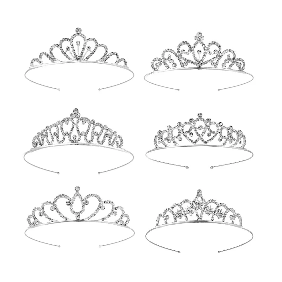 Оптовая продажа аксессуары для вечеринки свадьбы невесты детей тиара обруч волос принцесса Детские короны и тиары девочек
