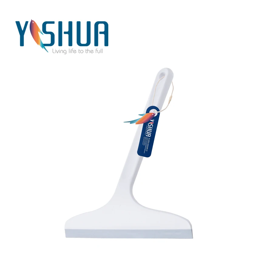 YISHUA Eco-Friendly Silicone Shower Squeegee with Plastic Handle Window  Wiper for Bathroom Glass Cleaning, image size:900x900