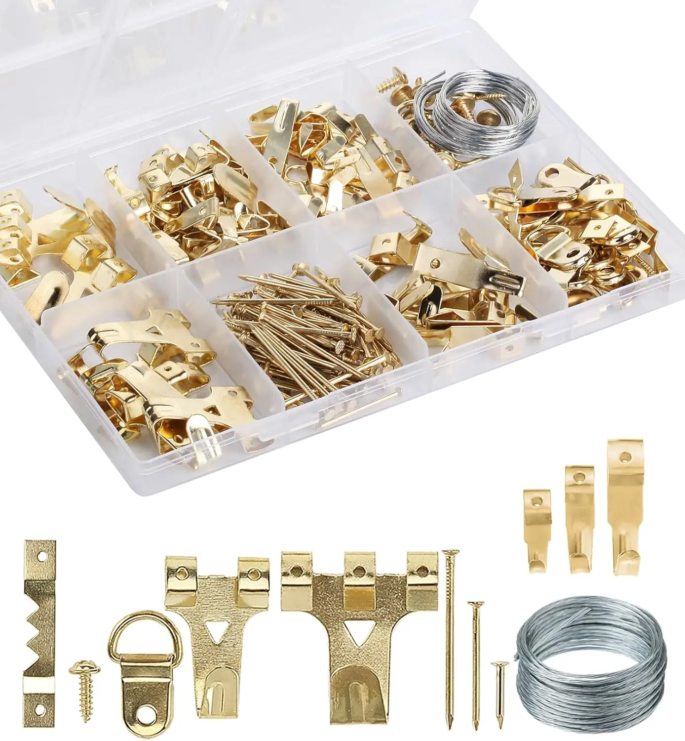 Wall Hanging Kit with Picture Hangers Picture Hooks Frame Hanging Hardware for Displaying Art and Decor