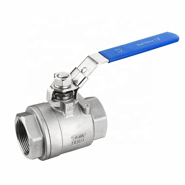 1000 wog Stainless Steel Female Threaded 2PC Ball Valve With Lock