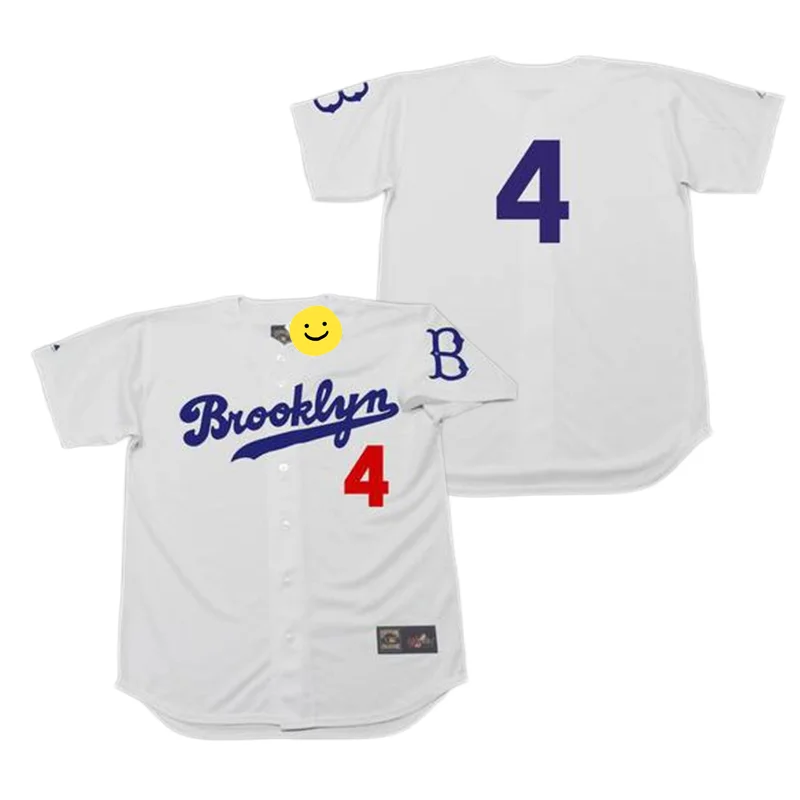 Men's Brooklyn 1 Pee Wee Reese 4 Snider 6 Carl Furillo 10 Mickey Owen 12  Eddie Stanky Throwback Baseball Jersey Stitched S-5xl - Buy Los Angeles